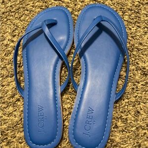 J. Crew Royal Blue Leather Thong Sandals